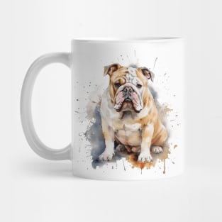 Bulldog Watercolor Style Mug